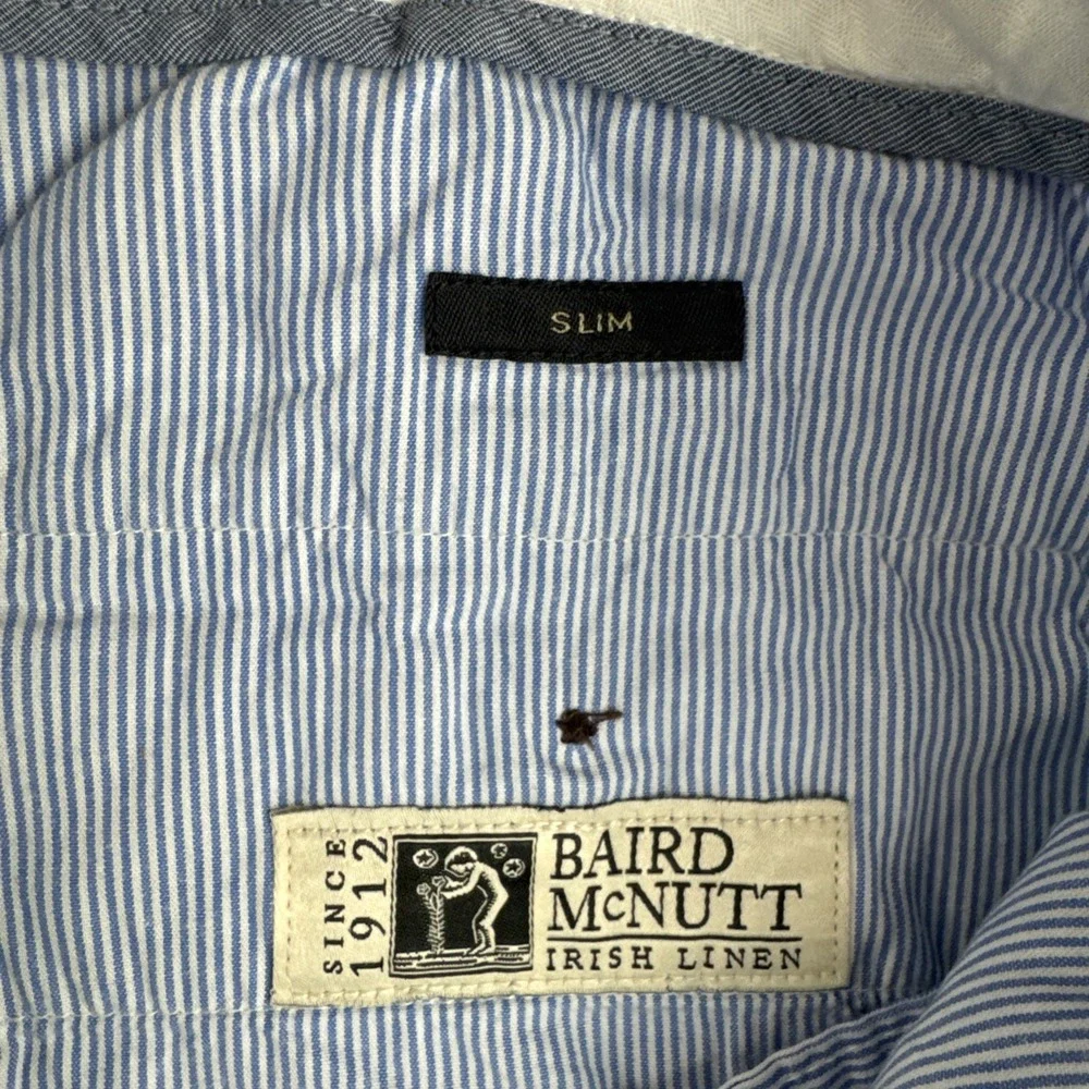 J Crew Baird McNutt Irish Linen Mens Light Blue Pants fits 36*30 Lightweight